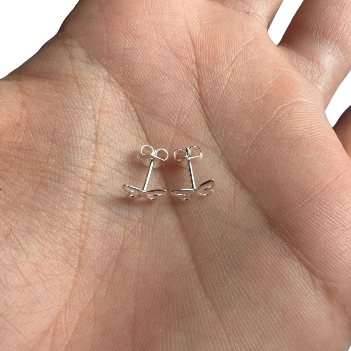 Butterfly Stud Earrings, 925 Sterling Silver Hypoallergenic Studs