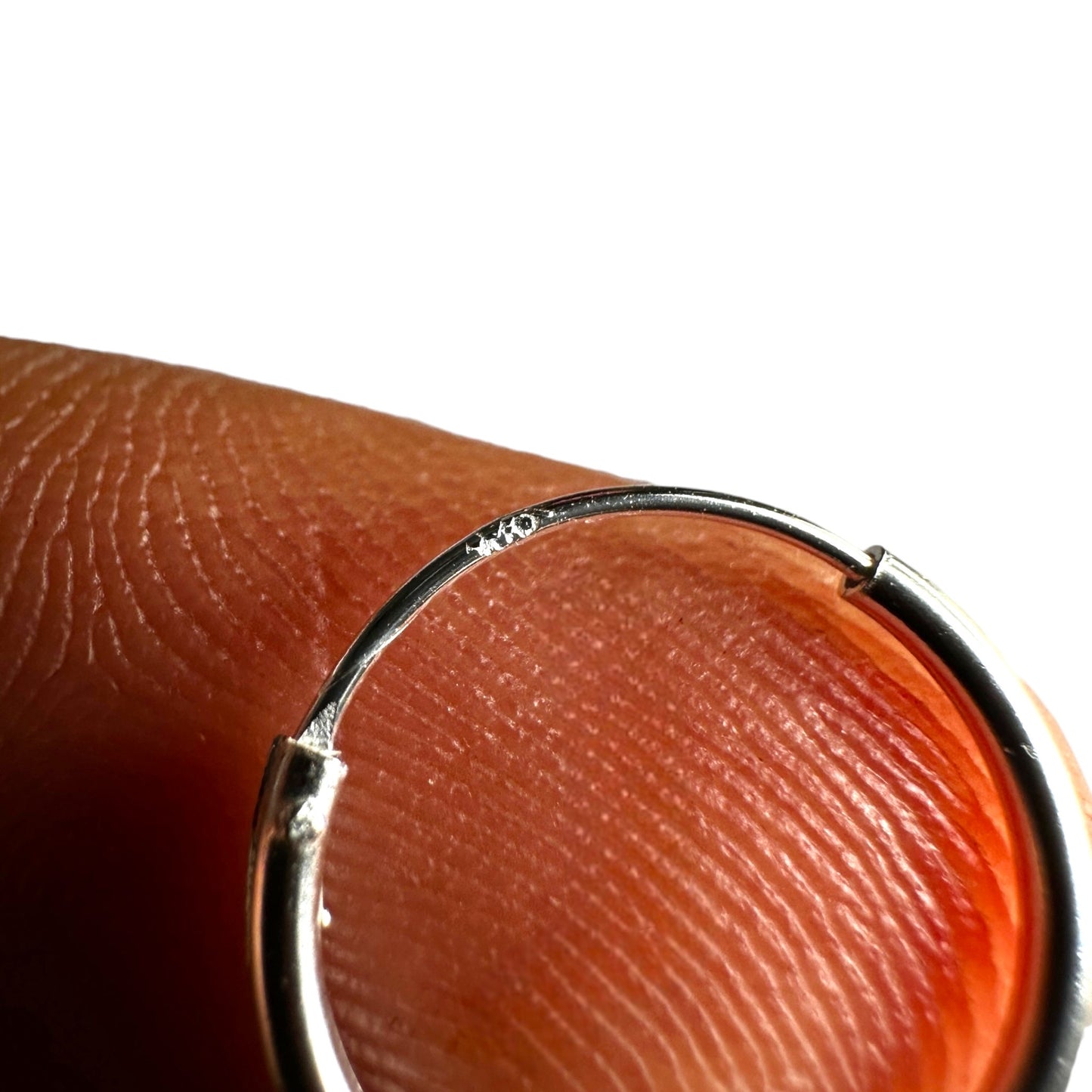 Sterling Silver Hoop Earrings 14mm Small Minimalist Hoops