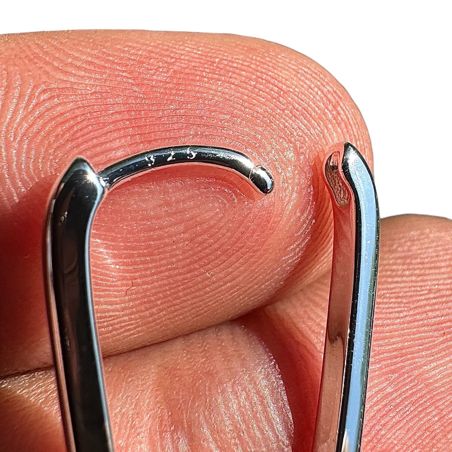 Sterling Silver Rectangle Hoop Earrings 13x23mm