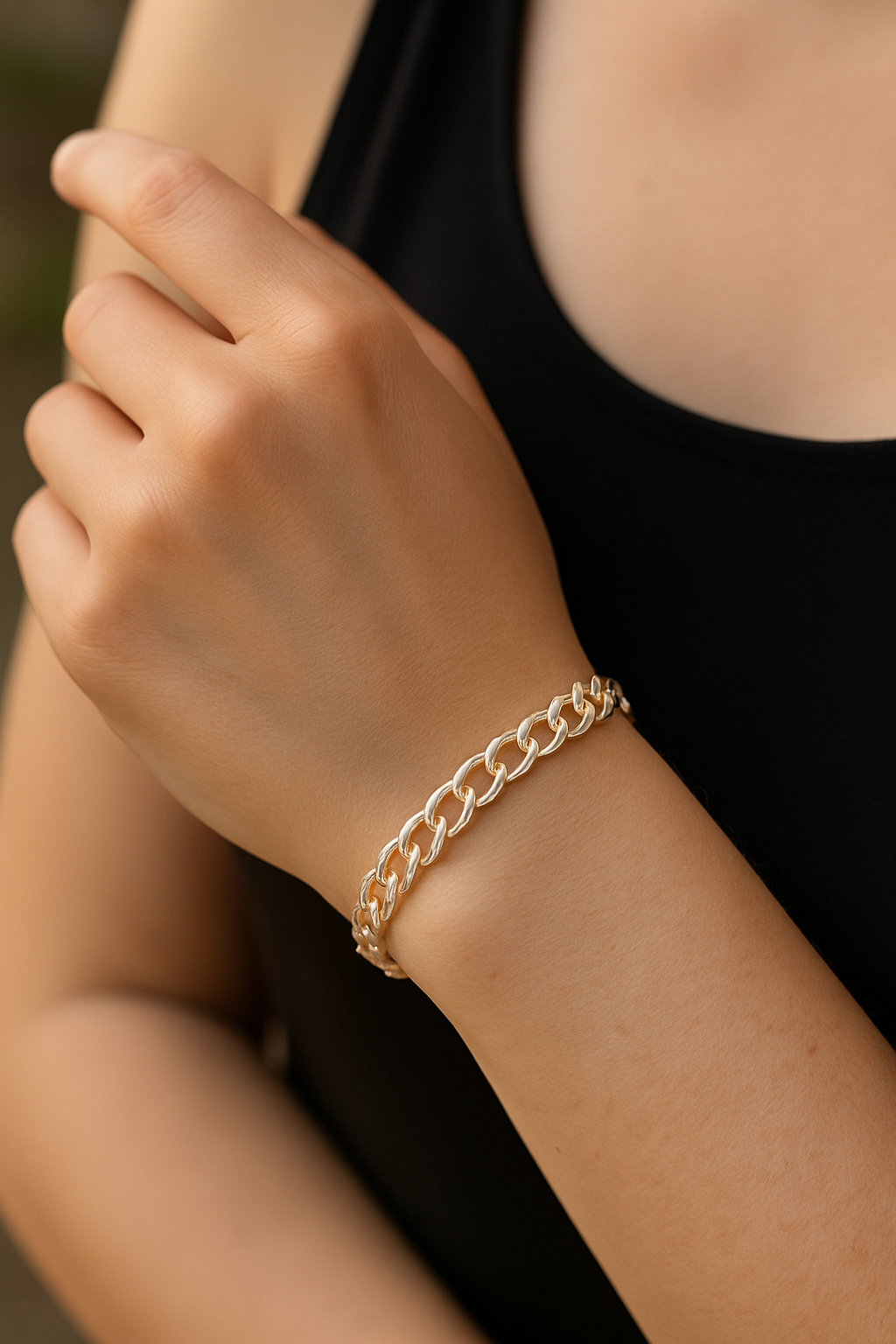 Italy 925 Sterling Silver Bracelet – Unisex Double Link Chain | Anklet or Bracelet 5mm