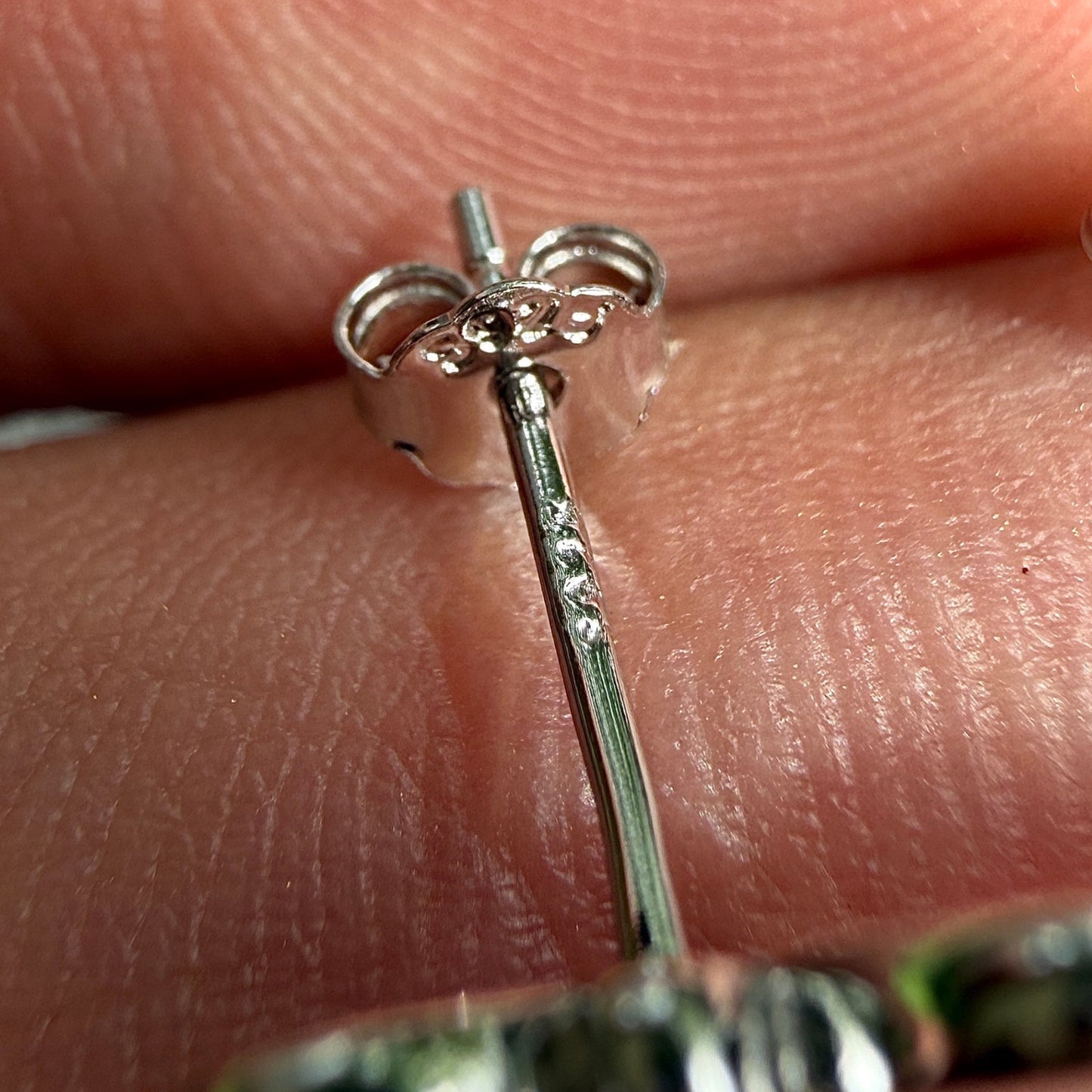Butterfly Stud Earrings in 925 Sterling Silver with Blue Lab Opal
