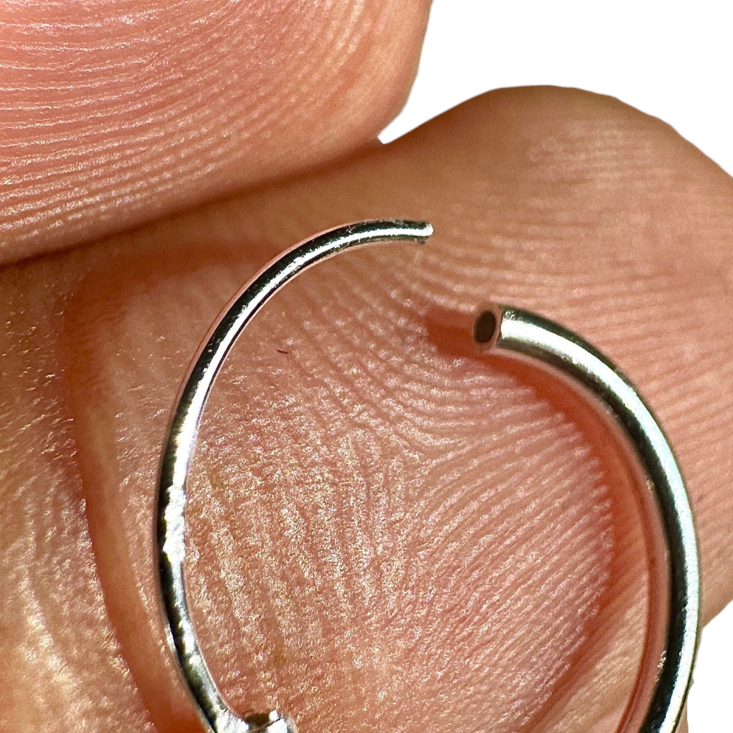 Sterling Silver CZ Hoop Earrings 12mm Small Dangle Hoops