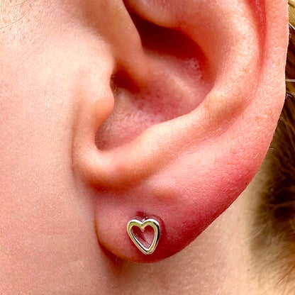 925 Sterling Silver Heart Stud Earrings 5mm Tiny Minimalist Heart Studs