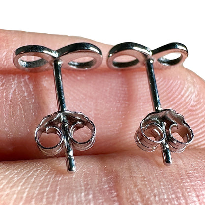 Sterling Silver Infinity Stud Earrings 9mm
