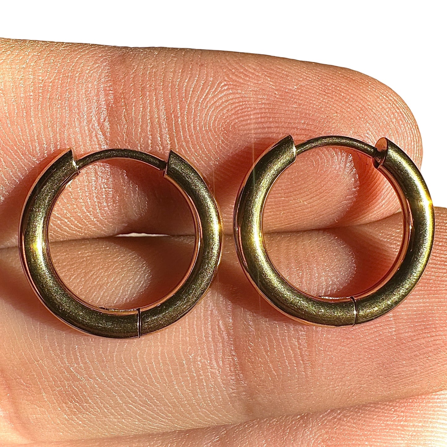 Gold Hoop Earrings 16mm 18K PVD Stainless Steel