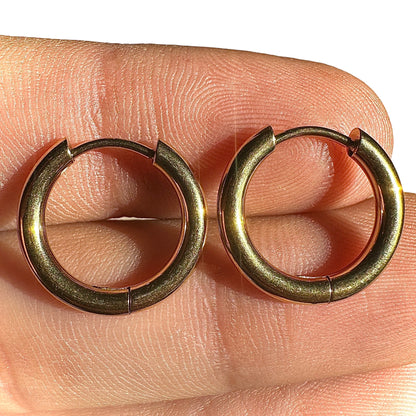 Gold Hoop Earrings 16mm 18K PVD Stainless Steel