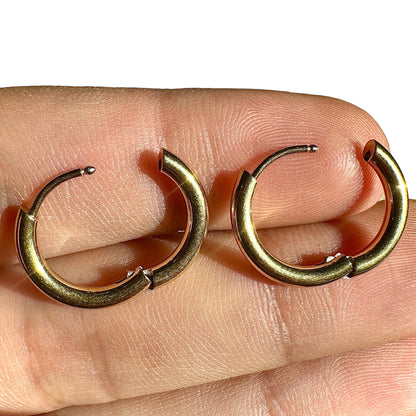 Gold Hoop Earrings 16mm 18K PVD Stainless Steel