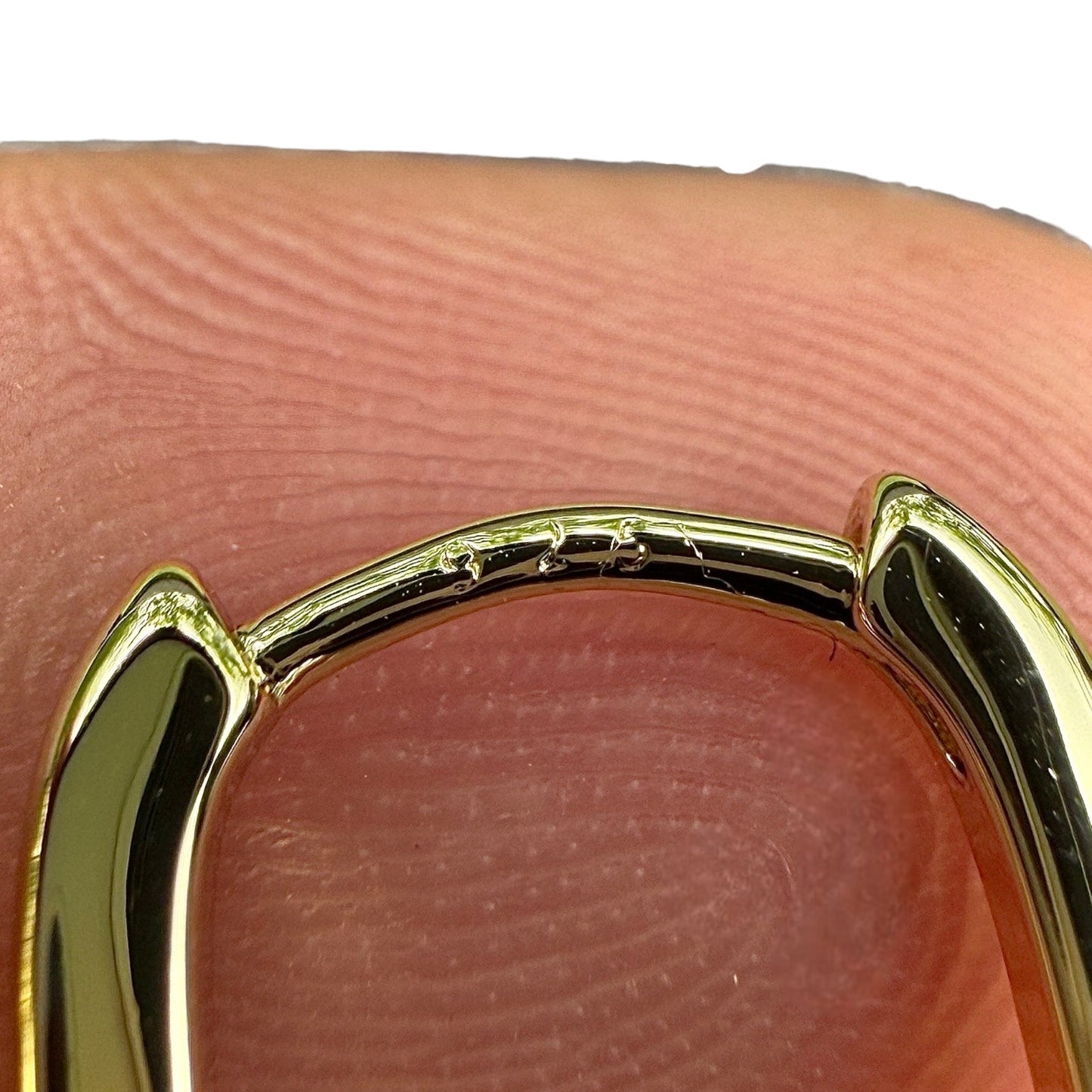 Gold Hoop Earrings 14K Gold Plated 925 Sterling Silver Oval Hoops