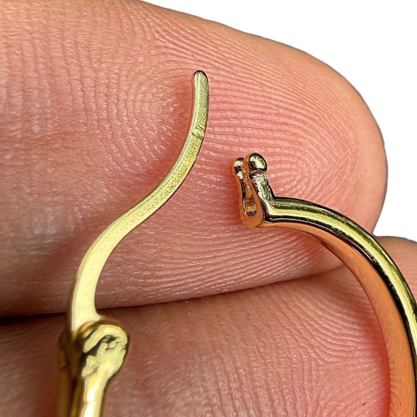 Gold Hoop Earrings 30mm 18K Gold Plated Sterling Silver Hoops