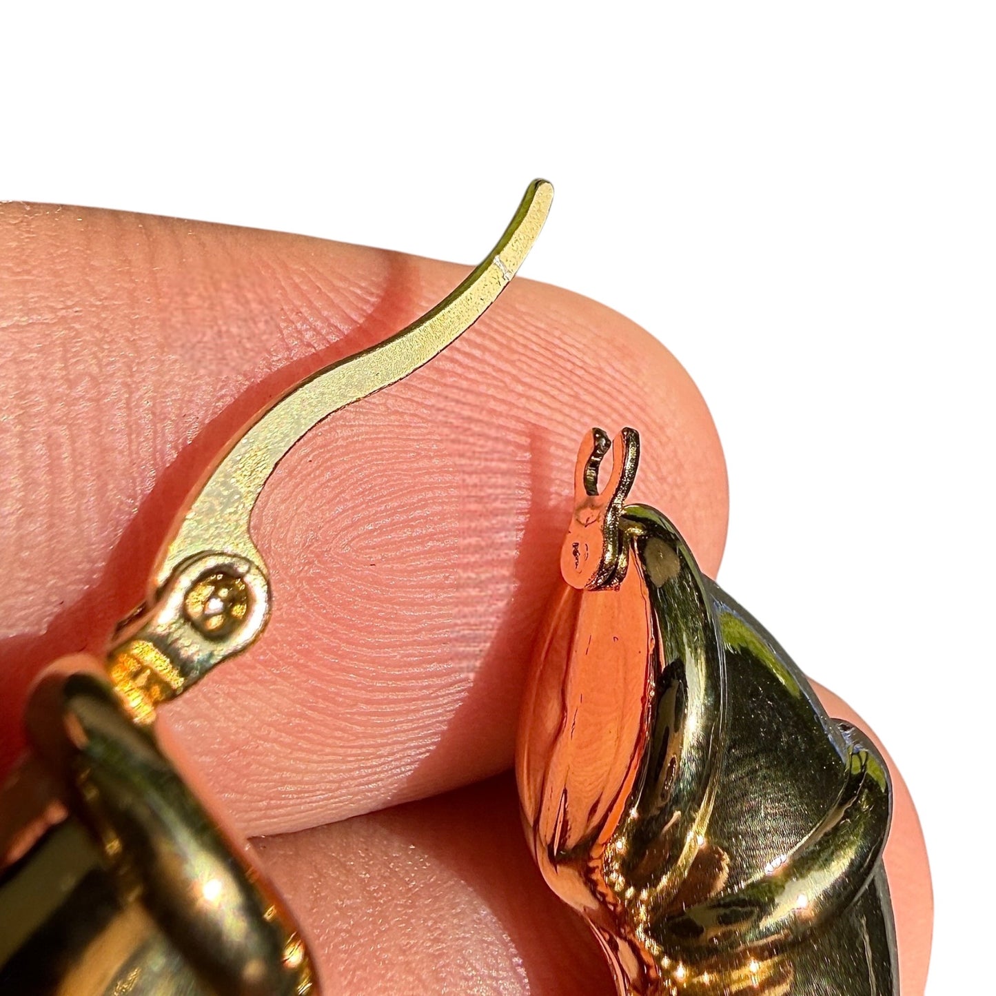 Gold Hoop Earrings 30mm Chunky Gold Plated Stainless Steel Hoops