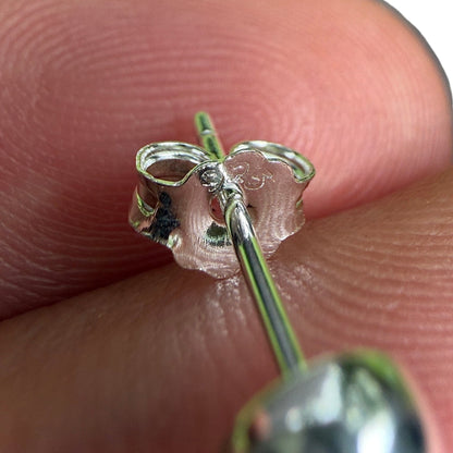 Sterling Silver Ball Stud Earrings 5mm 925 Half Ball Studs