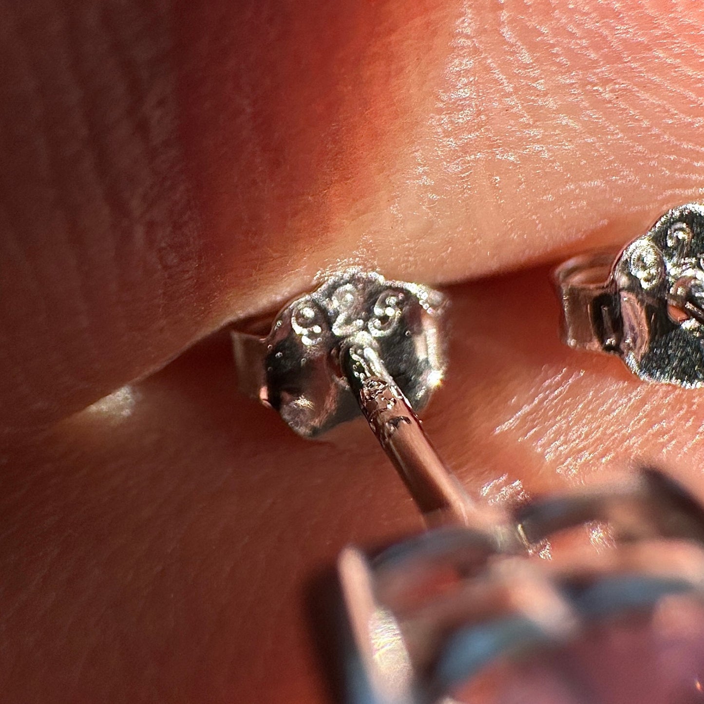 Pink Heart Stud Earrings 5mm CZ 925 Sterling Silver