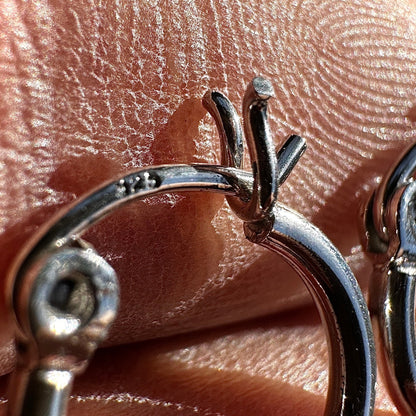 Sterling Silver Hoop Earrings 925 Thin 1.5mm Polished Hoops