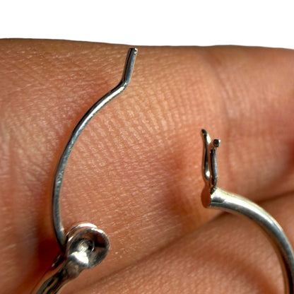 Sterling Silver Hoop Earrings 25mm, 925 Thin Polished Hoops