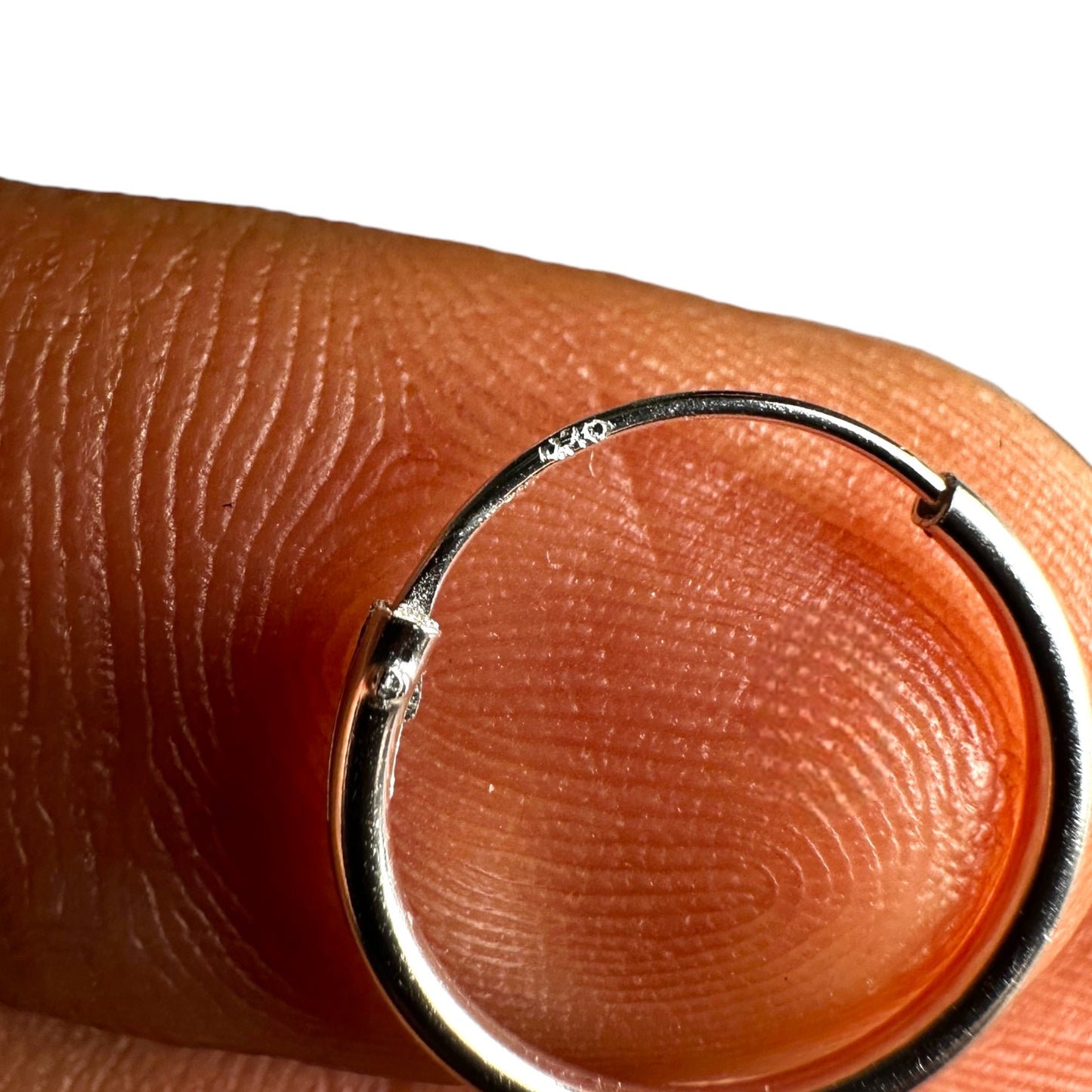 Sterling Silver Hoop Earrings 14mm Small Minimalist Hoops