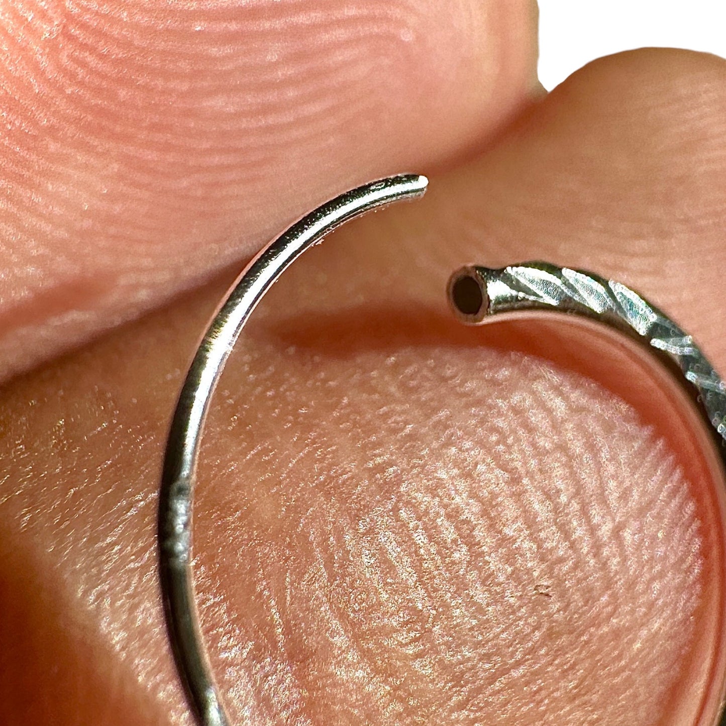 Sterling Silver Hoop Earrings 14mm Diamond Cut Small Hoops