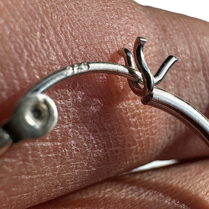 Sterling Silver Hoop Earrings 25mm Round Hoops