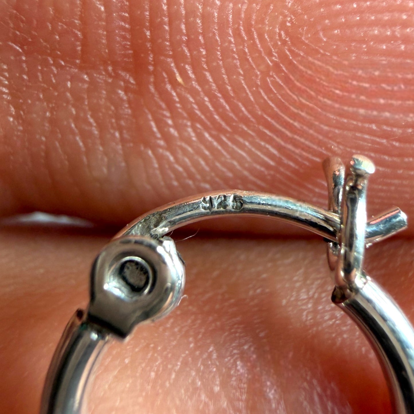 Sterling Silver Hoop Earrings 12mm, 925 Thin Polished Hoops