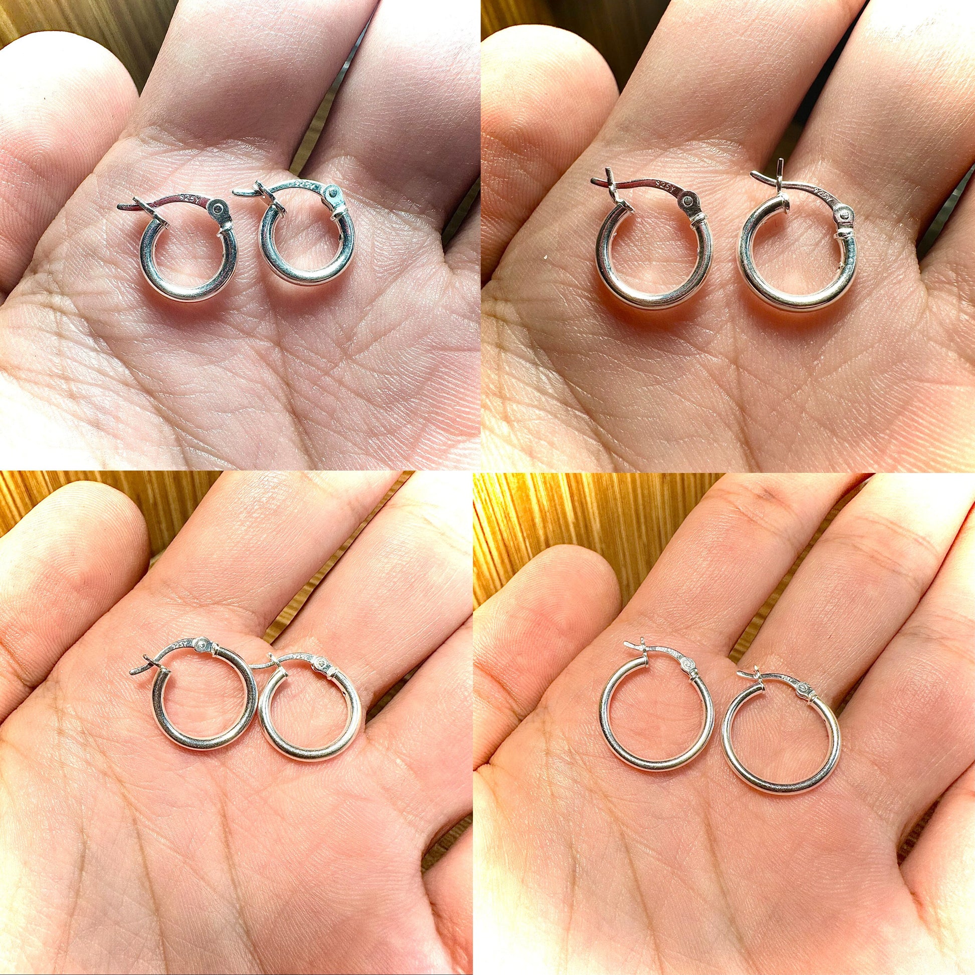 Hoop Earrings Silver Thick 2MM, Sterling Silver 925, Hoop Earrings Women Men, Earrings Hoops Silver 10mm 12mm 15mm 18mm, Jewelry Hoop - leoshopdeals