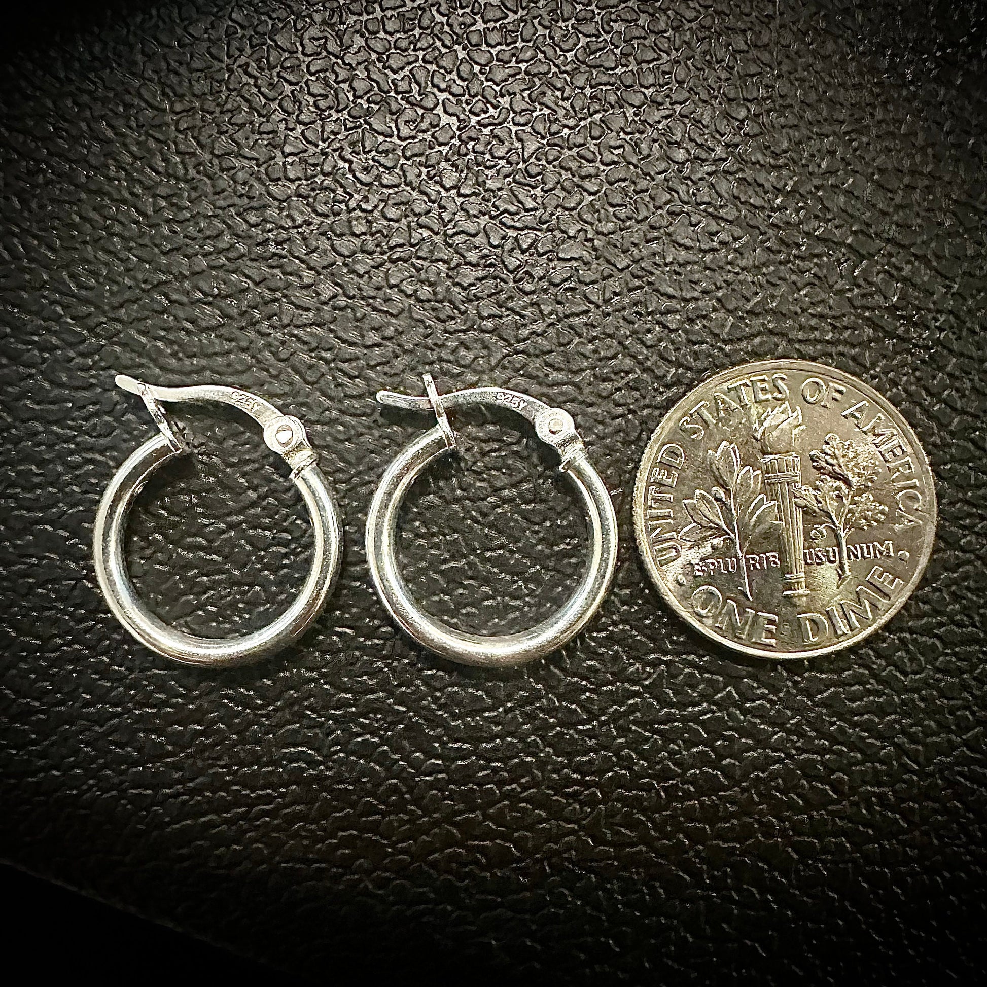 925 Sterling Silver Hoop Earrings 15MM, Pierced Earrings for Women, Silver Earrings Hoop 2MM, Earrings Hoops Silver, Gift for Her, Hoops - leoshopdeals