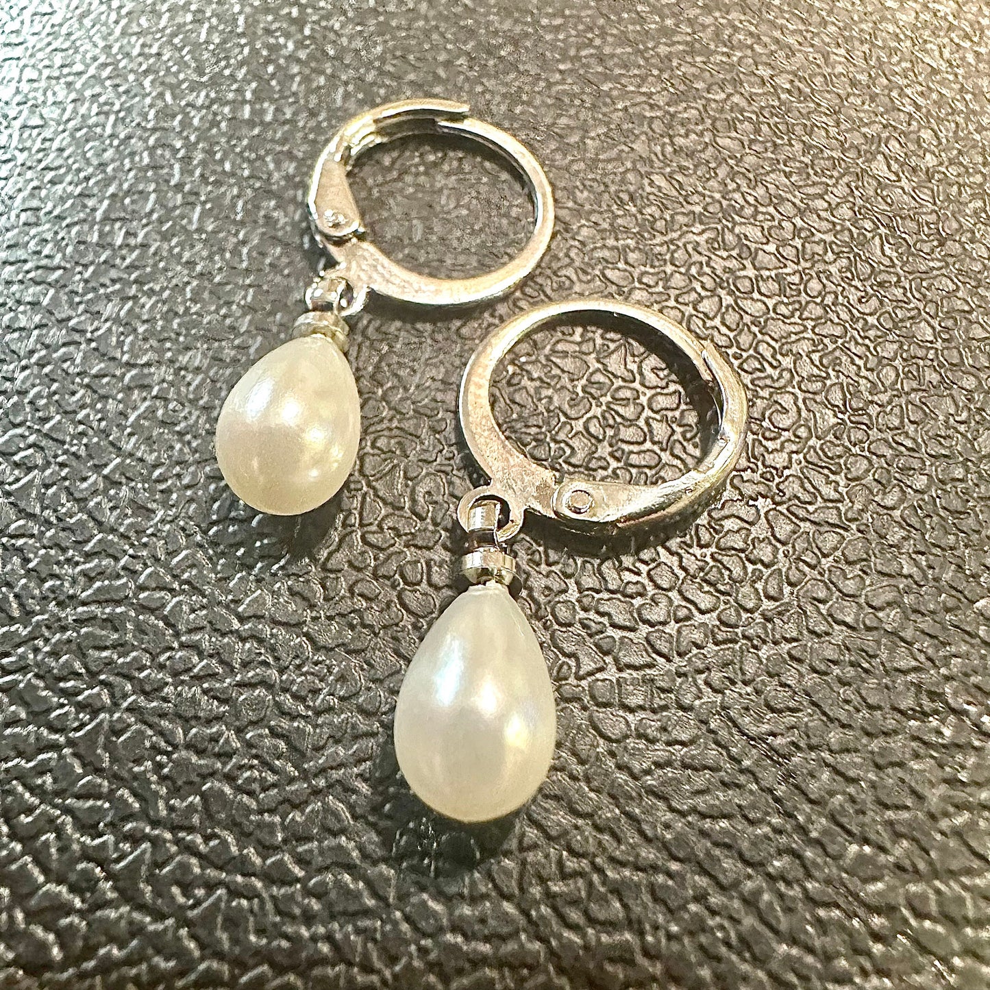 Fresh Water Pearl Earrings, Pearl Leverback Earrings, Dangle Drop Pearl Earrings, Pearl Dangle Earrings, Pearl Drop Earrings, 8mm Earrings - leoshopdeals