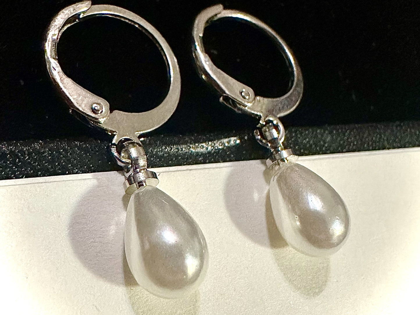 Fresh Water Pearl Drop Dangle Silver Earrings for Women - leoshopdeals