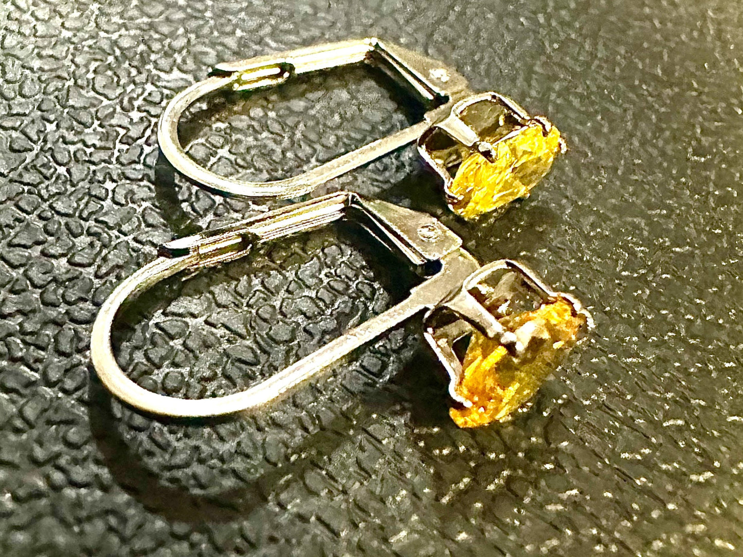 Leverback Earrings Citrine, Leverback Earrings White Gold Earrings 18k Plated, Oval Leverback Earrings, Gemstone Earrings Leverback - leoshopdeals