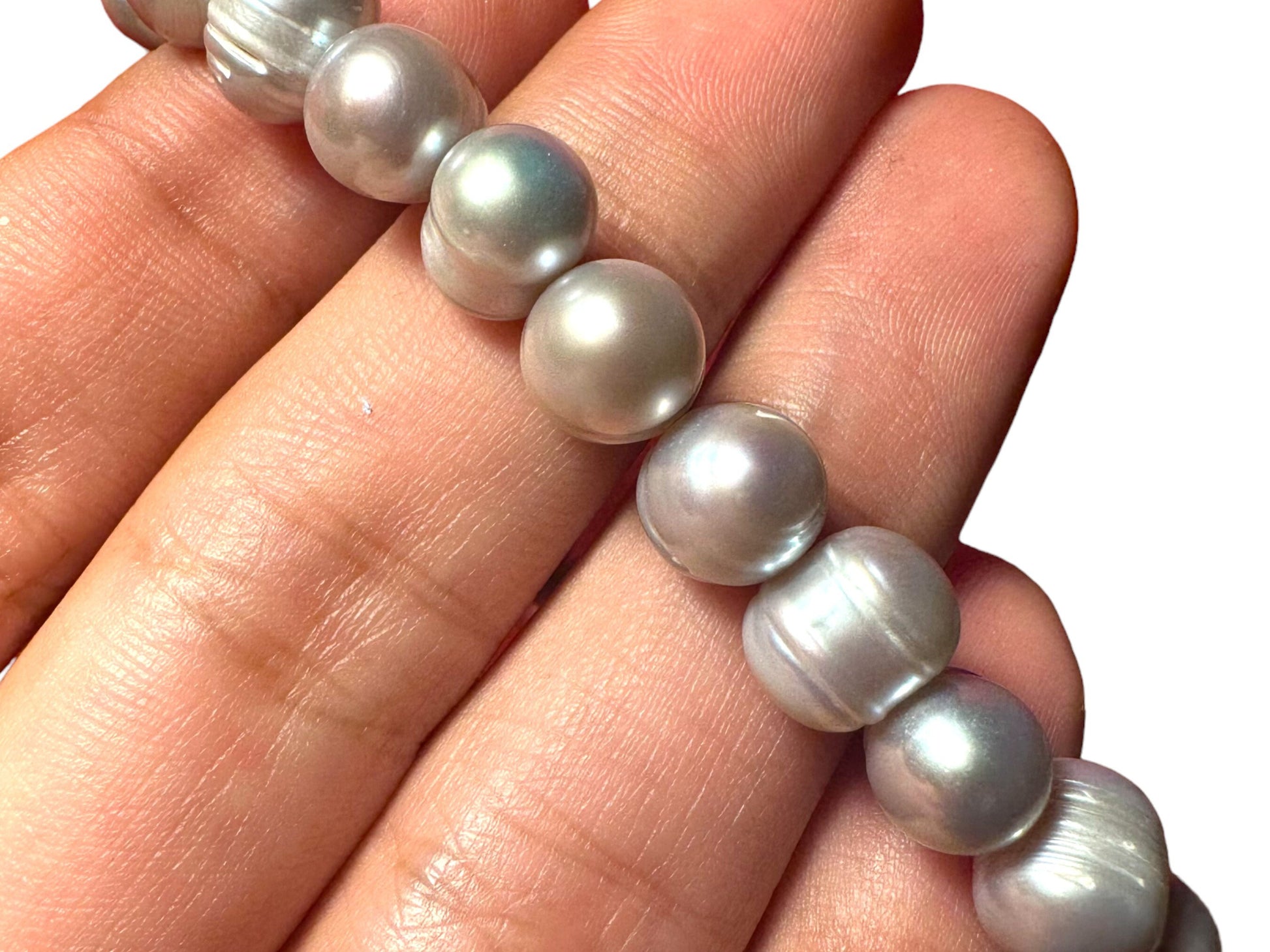 Gray Pearl bracelet for Women beaded Adjustable, Stretch Bracelet with Beads, Freshwater Pearl bracelet - leoshopdeals