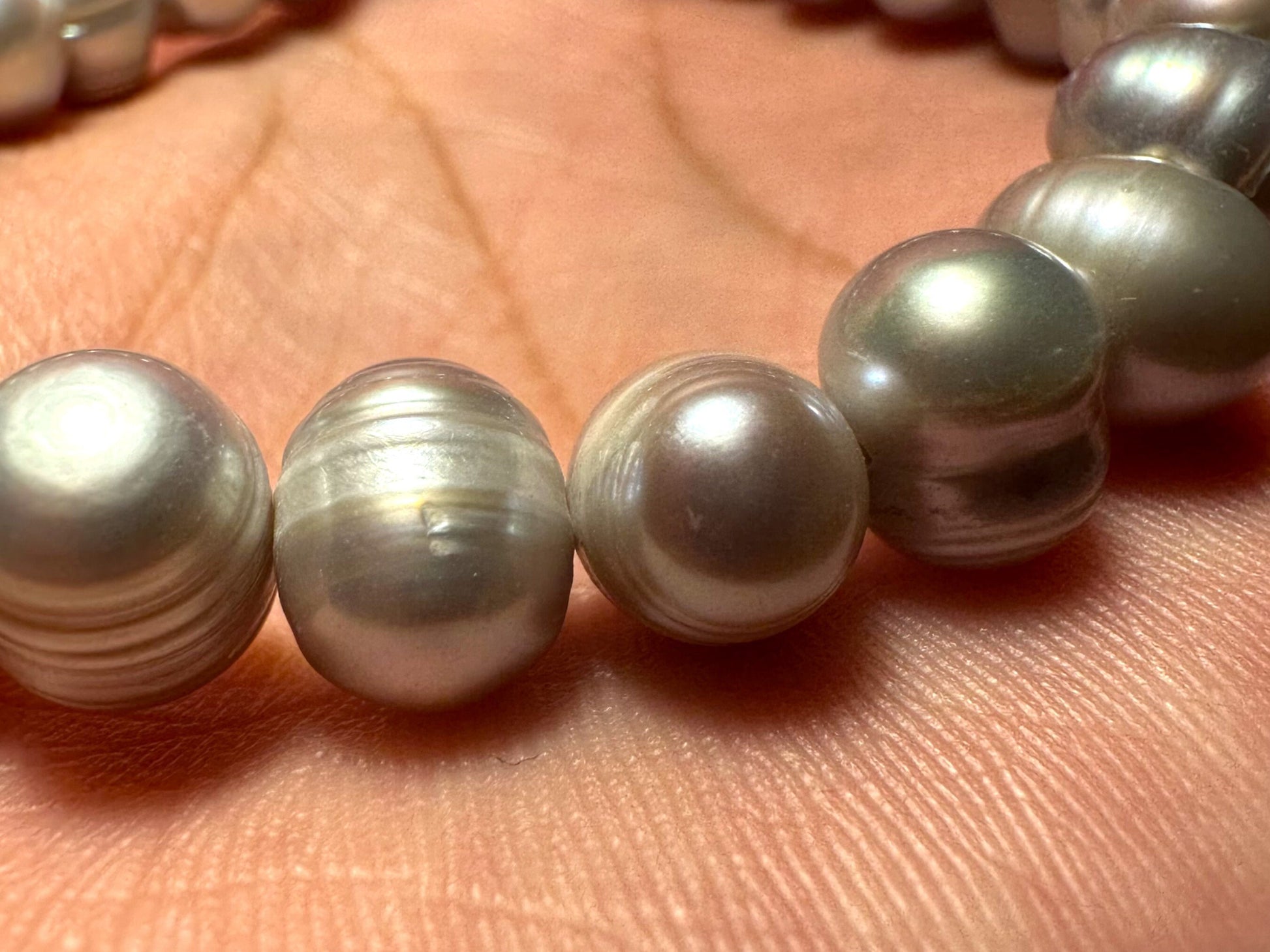 Gray Pearl bracelet for Women beaded Adjustable, Stretch Bracelet with Beads, Freshwater Pearl bracelet - leoshopdeals