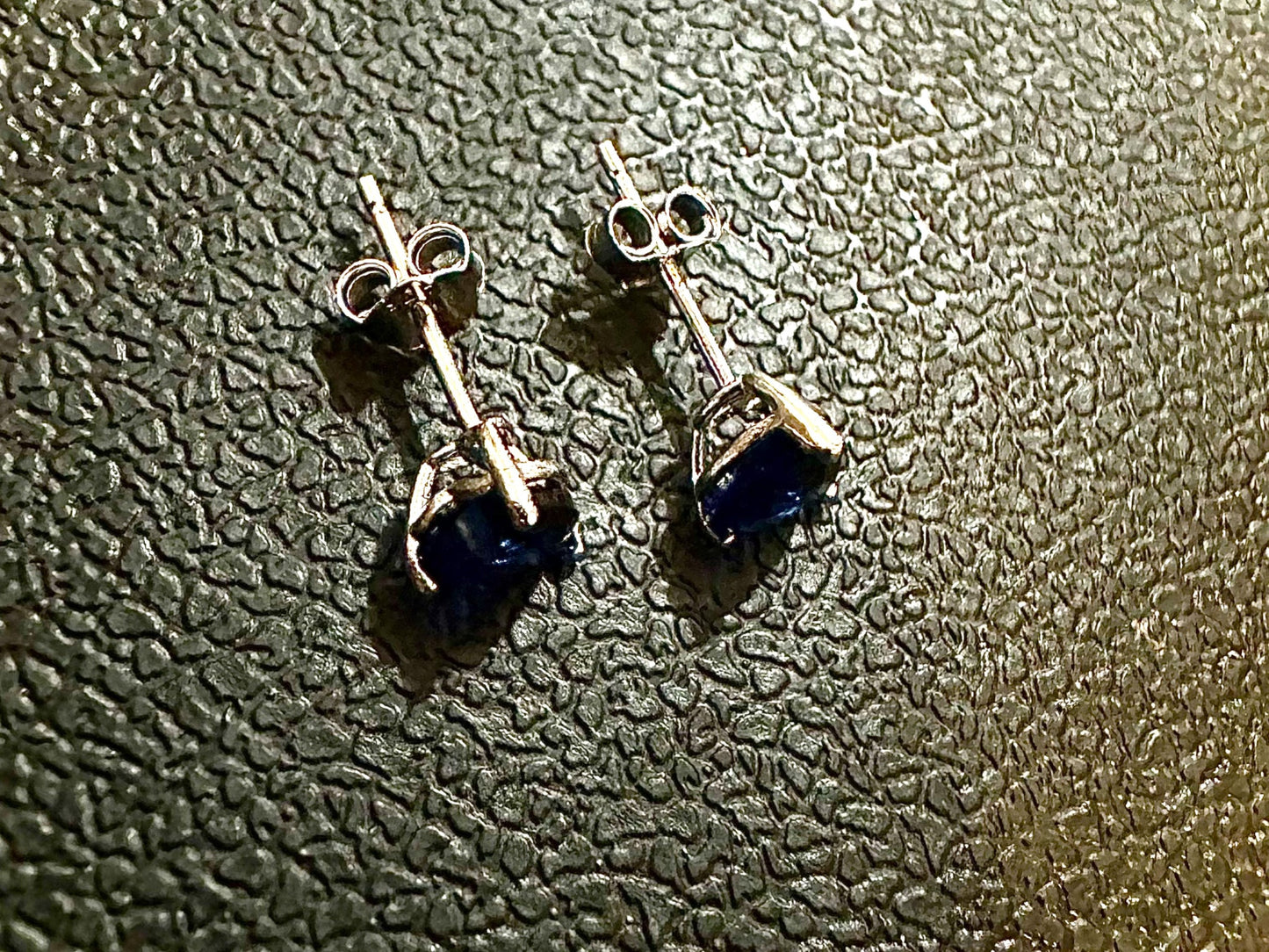 Heart Earrings Sterling Silver, Sapphire Earrings Stud, 5X5 mm, Heart Earrings Stud, Cz Earrings Stud, Sapphire Jewelry for Women - leoshopdeals