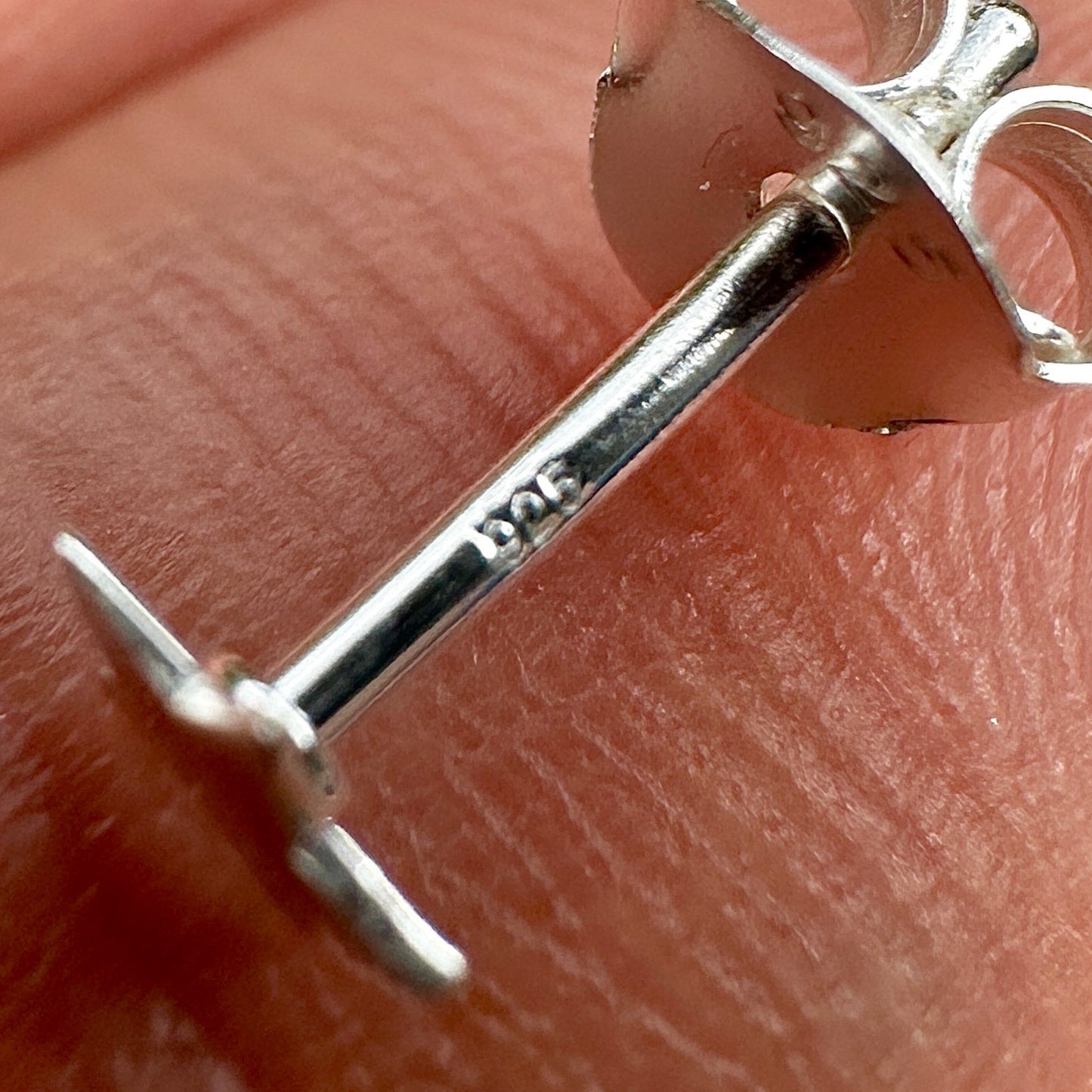 Sterling Silver Star Stud Earrings 4mm Tiny Celestial Studs