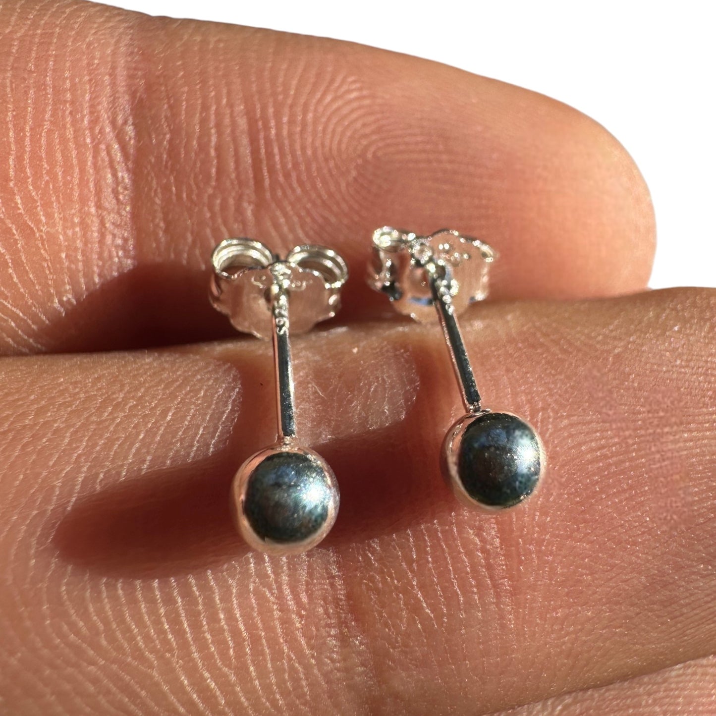 Sterling Silver Ball Stud Earrings 4mm 925 Studs
