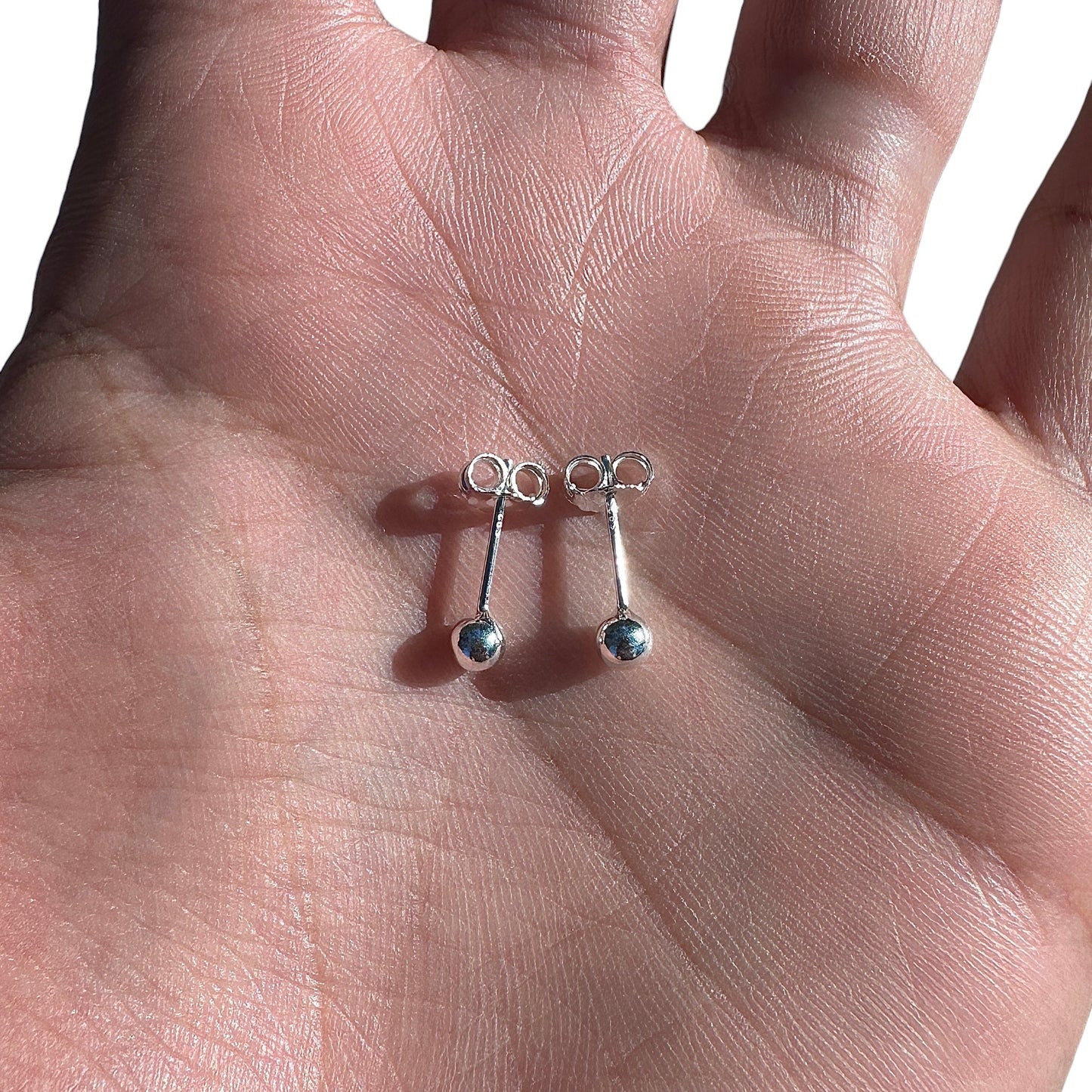 Sterling Silver Ball Stud Earrings 4mm 925 Studs