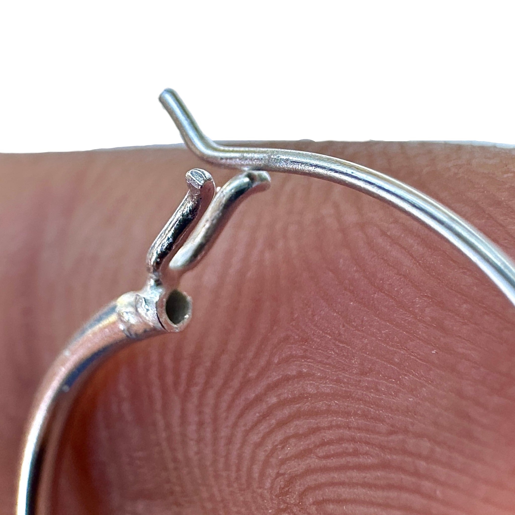 18mm 925 Sterling Silver Hoop Earrings Lightweight Hinged Hoops