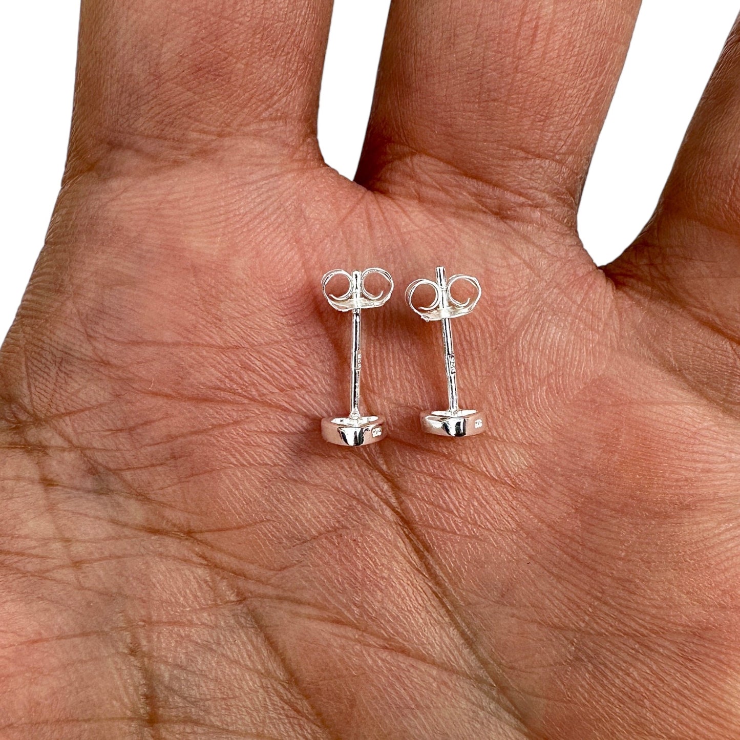 925 Sterling Silver Heart Stud Earrings 5mm Tiny Minimalist Heart Studs