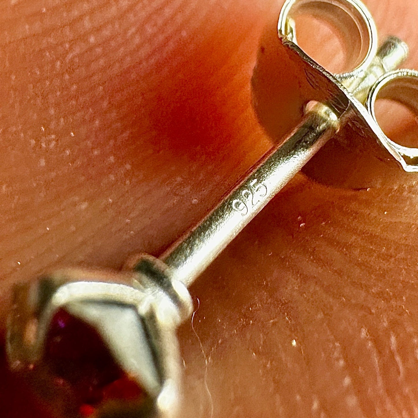 Sterling Silver Crystal Stud Earrings 4mm Tiny Geometric Studs