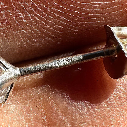 Cubic Zirconia Stud Earrings 4mm Sterling Silver Clear Studs