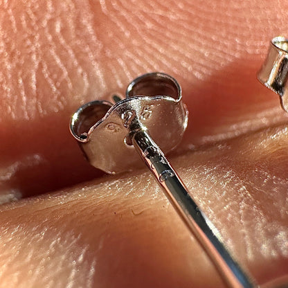 Cubic Zirconia Stud Earrings 4mm Sterling Silver