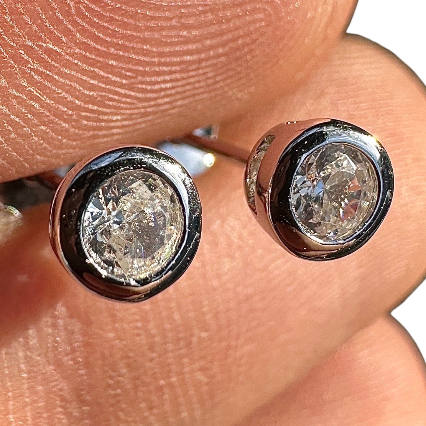 Cubic Zirconia Stud Earrings 4mm Sterling Silver