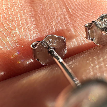 Cubic Zirconia Stud Earrings 5mm Sterling Silver