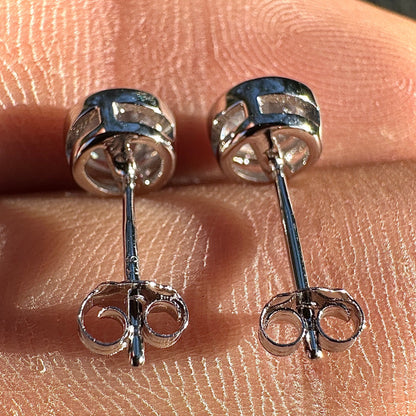 Cubic Zirconia Stud Earrings 5mm Sterling Silver