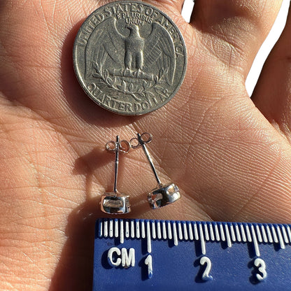 Cubic Zirconia Stud Earrings 5mm Sterling Silver