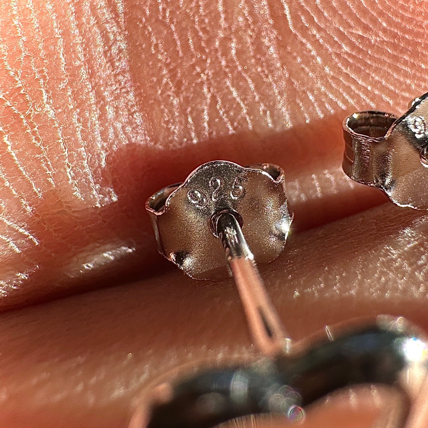 Heart Stud Earrings 6mm Sterling Silver