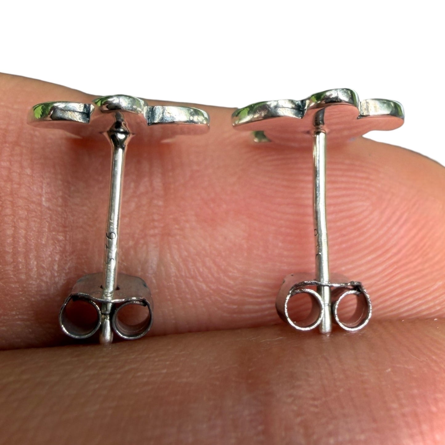 Sea Turtle Stud Earrings in 925 Sterling Silver, 15mm